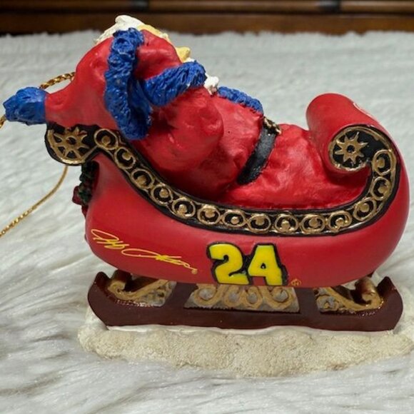 Vintage The Memory Company Limited Edition Jeff Gordon Santa's Sled Ornament - Picture 7 of 10
